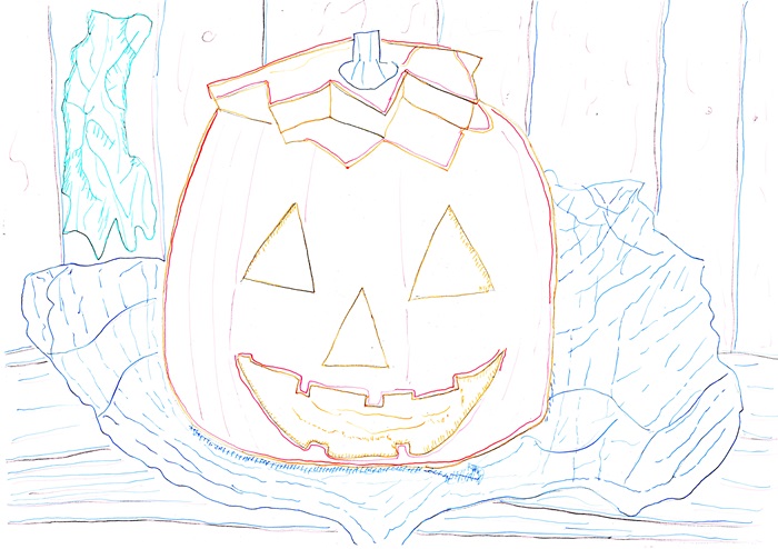 228 Zucca intagliata di Halloween
